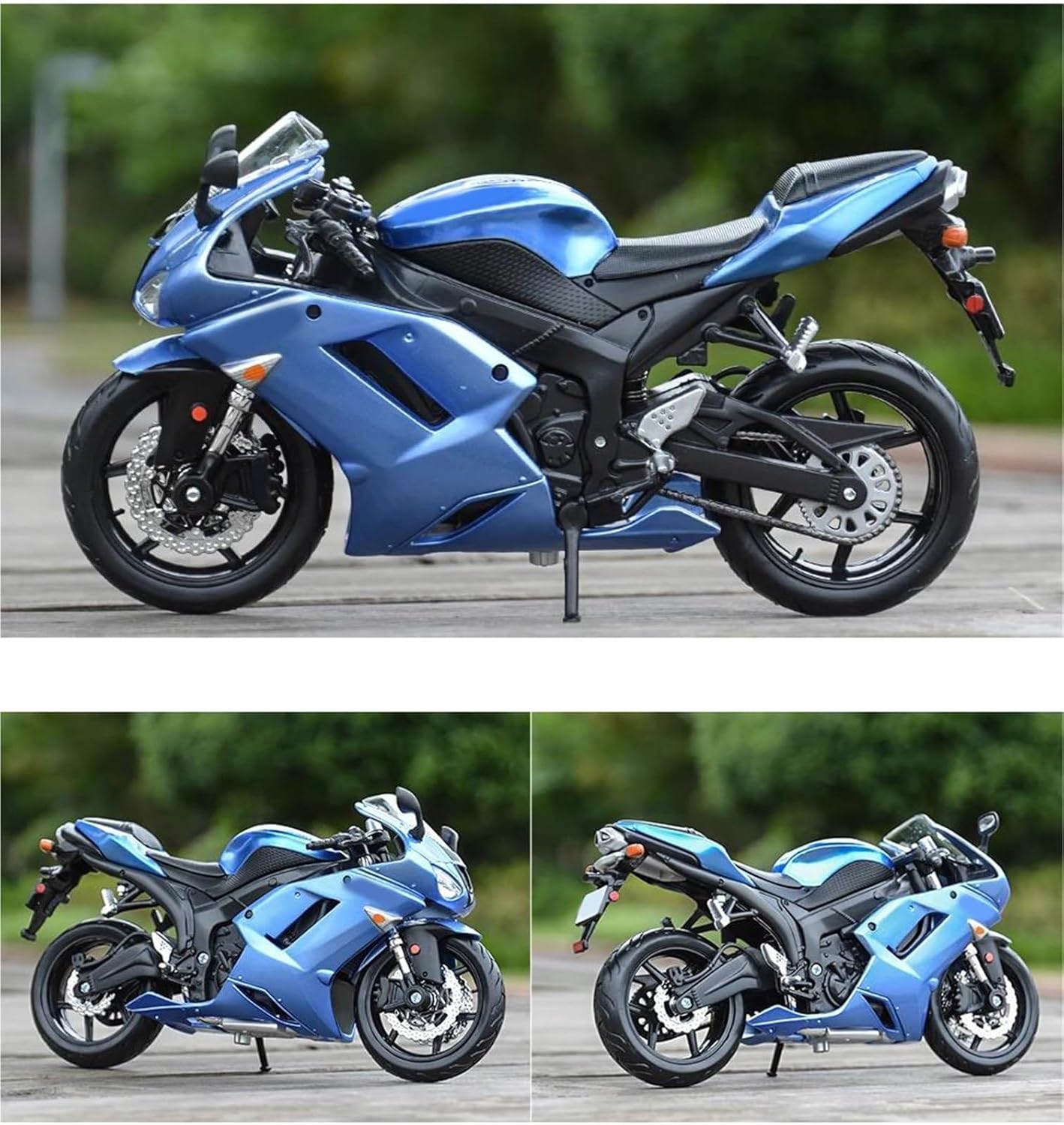 1:12 に適合するニンジャ に適合するZX-6R用 ブルーダイキャスト